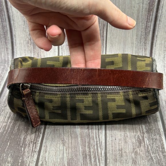 FENDI Zucca Vintage Mini Baguette Barrel Bag Top Handle Handbag RARE - Picture 13 of 16